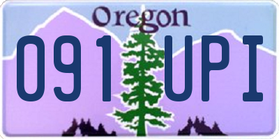 OR license plate 091UPI