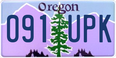 OR license plate 091UPK