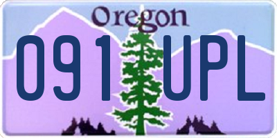 OR license plate 091UPL