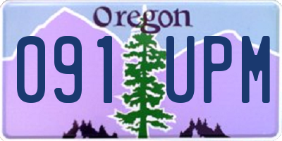 OR license plate 091UPM