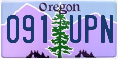 OR license plate 091UPN