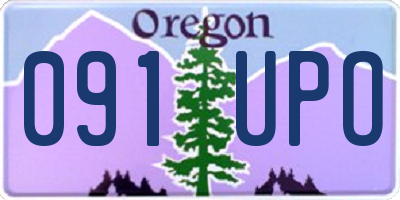 OR license plate 091UPO