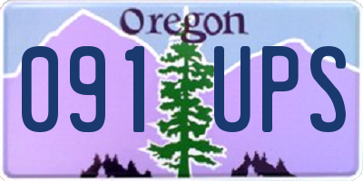 OR license plate 091UPS