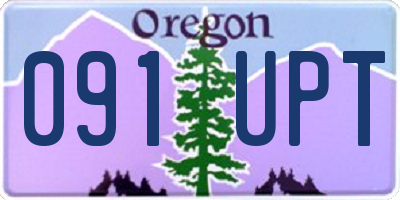 OR license plate 091UPT