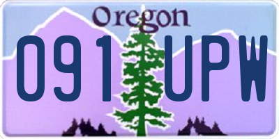 OR license plate 091UPW