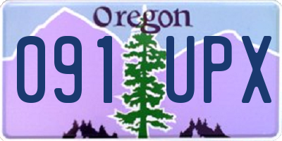 OR license plate 091UPX