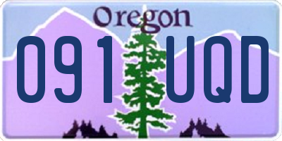 OR license plate 091UQD