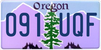 OR license plate 091UQF