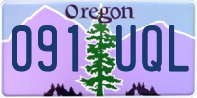 OR license plate 091UQL