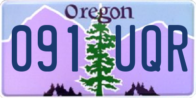 OR license plate 091UQR