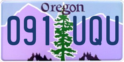 OR license plate 091UQU