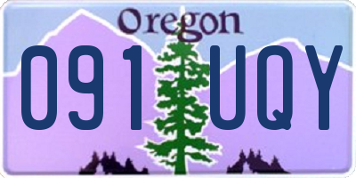 OR license plate 091UQY
