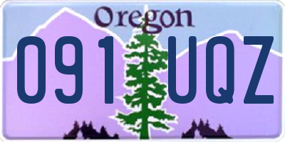 OR license plate 091UQZ