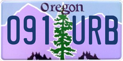 OR license plate 091URB