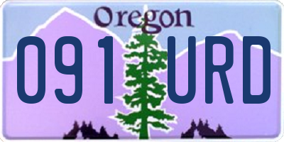 OR license plate 091URD
