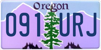 OR license plate 091URJ