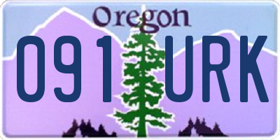 OR license plate 091URK