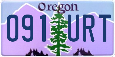 OR license plate 091URT