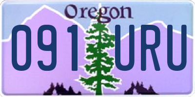 OR license plate 091URU
