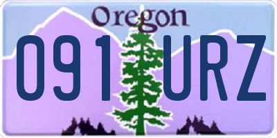 OR license plate 091URZ