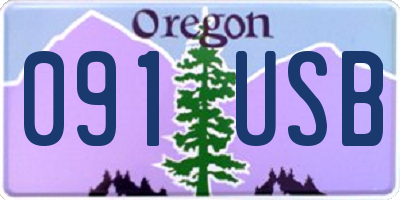 OR license plate 091USB