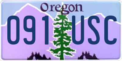 OR license plate 091USC