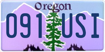 OR license plate 091USI