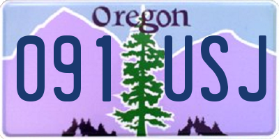 OR license plate 091USJ