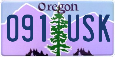 OR license plate 091USK