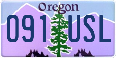 OR license plate 091USL
