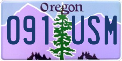 OR license plate 091USM