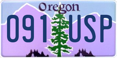 OR license plate 091USP