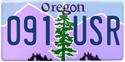 OR license plate 091USR