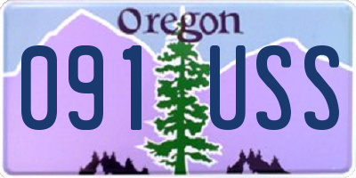 OR license plate 091USS