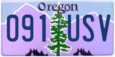 OR license plate 091USV