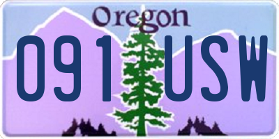 OR license plate 091USW