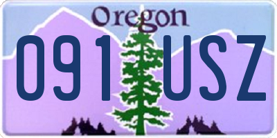 OR license plate 091USZ