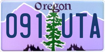 OR license plate 091UTA