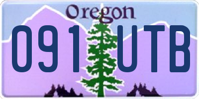 OR license plate 091UTB