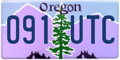 OR license plate 091UTC