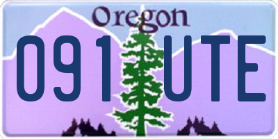 OR license plate 091UTE