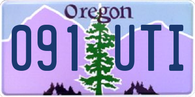 OR license plate 091UTI