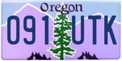OR license plate 091UTK