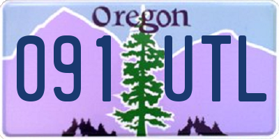 OR license plate 091UTL