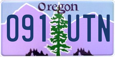 OR license plate 091UTN