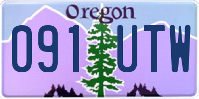 OR license plate 091UTW