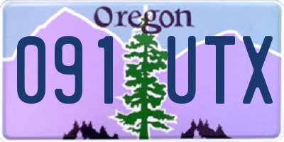 OR license plate 091UTX