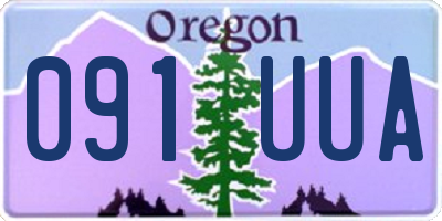 OR license plate 091UUA