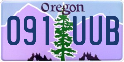 OR license plate 091UUB
