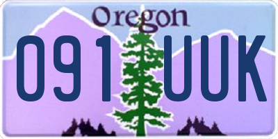 OR license plate 091UUK